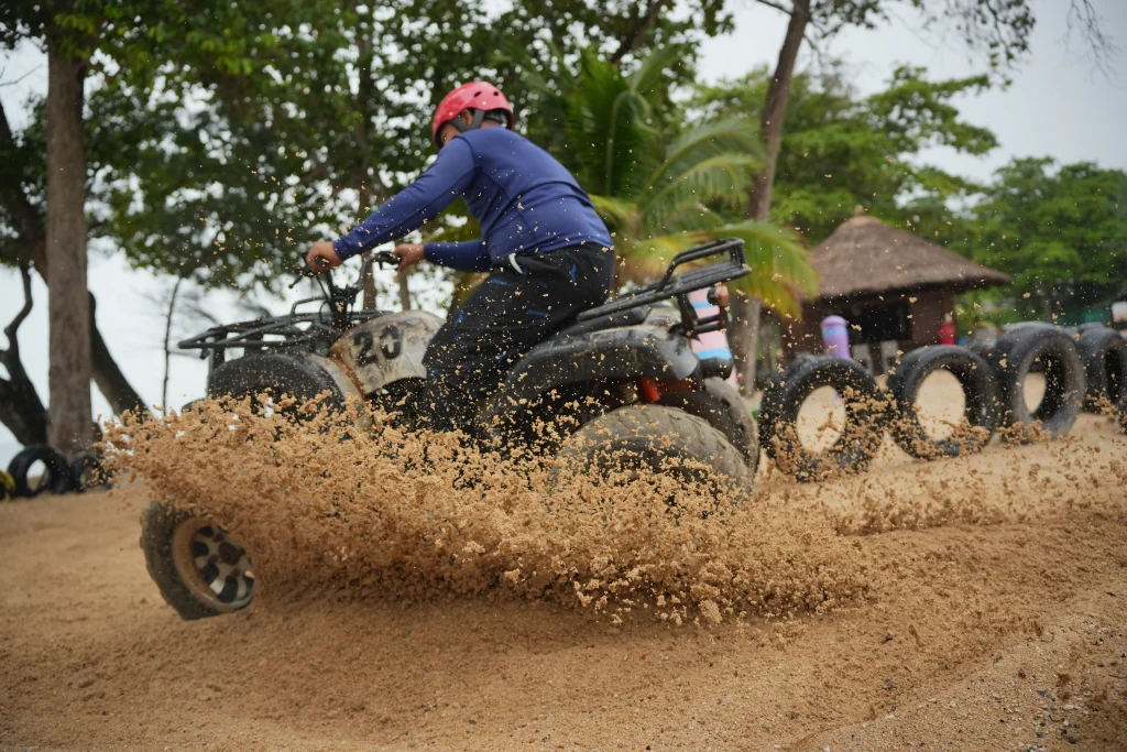 sand flying ATV Ride at Desaru